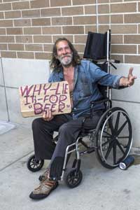 homeless man in wheelchair