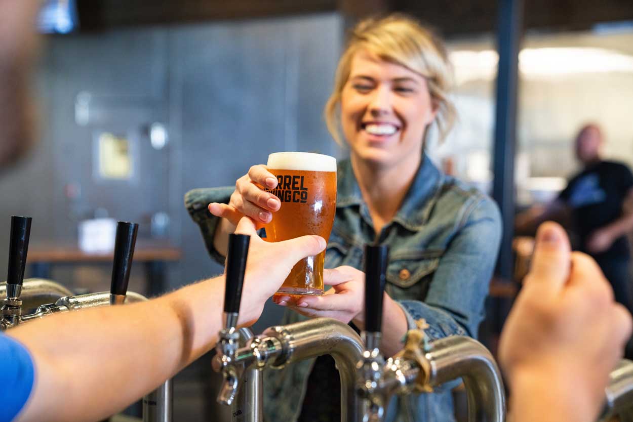 beer being served