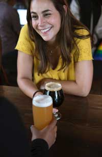 girl and beer