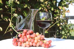 carafe with wine