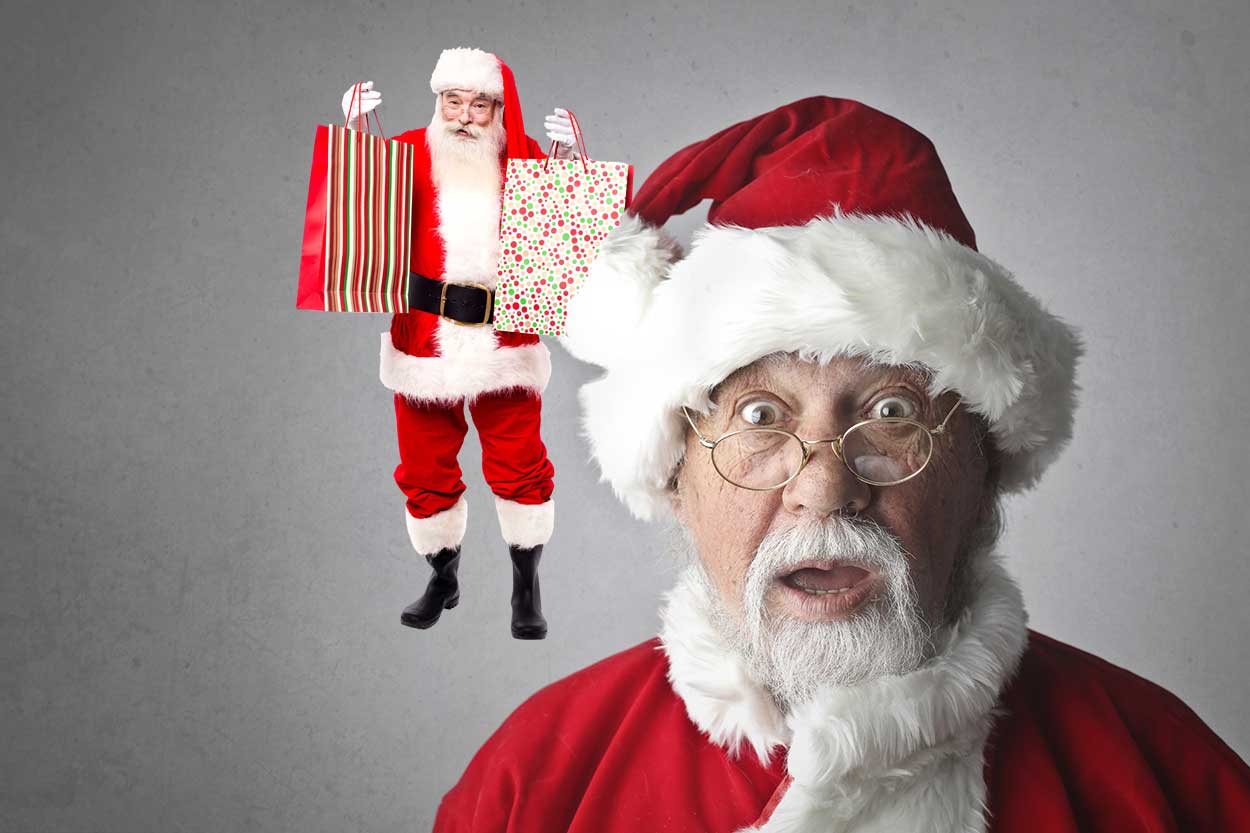2 Santas in picture