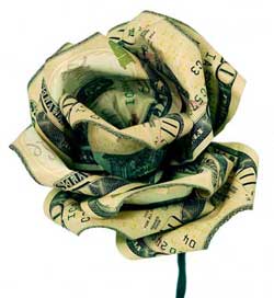 rose made of money