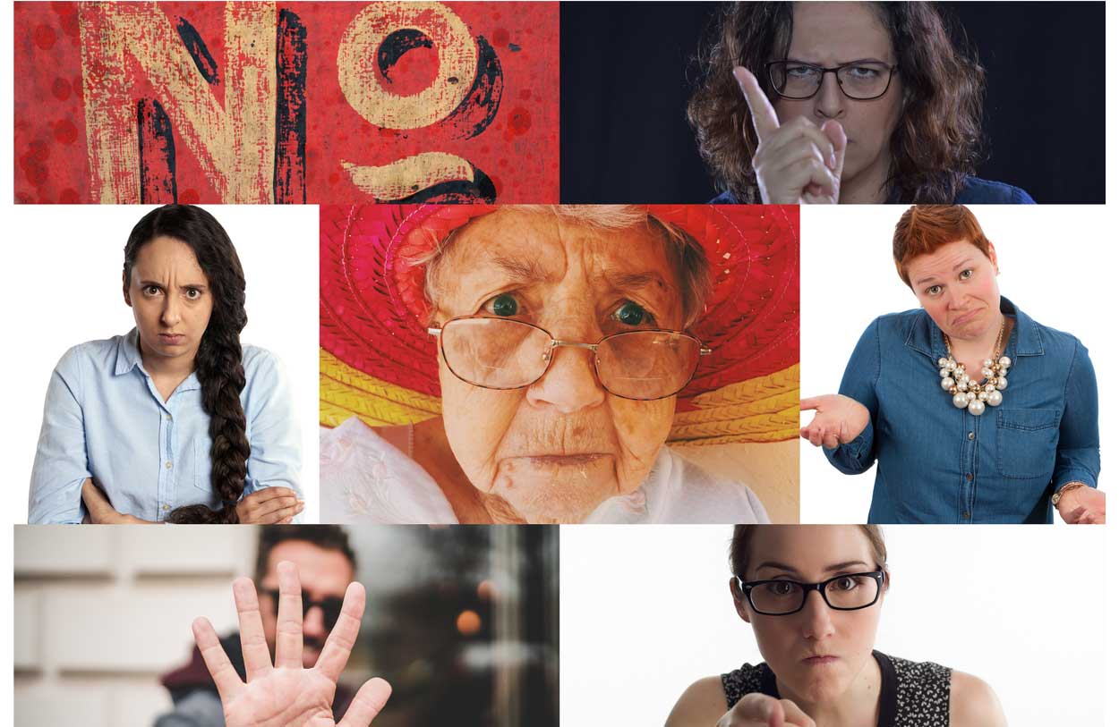 collage of people