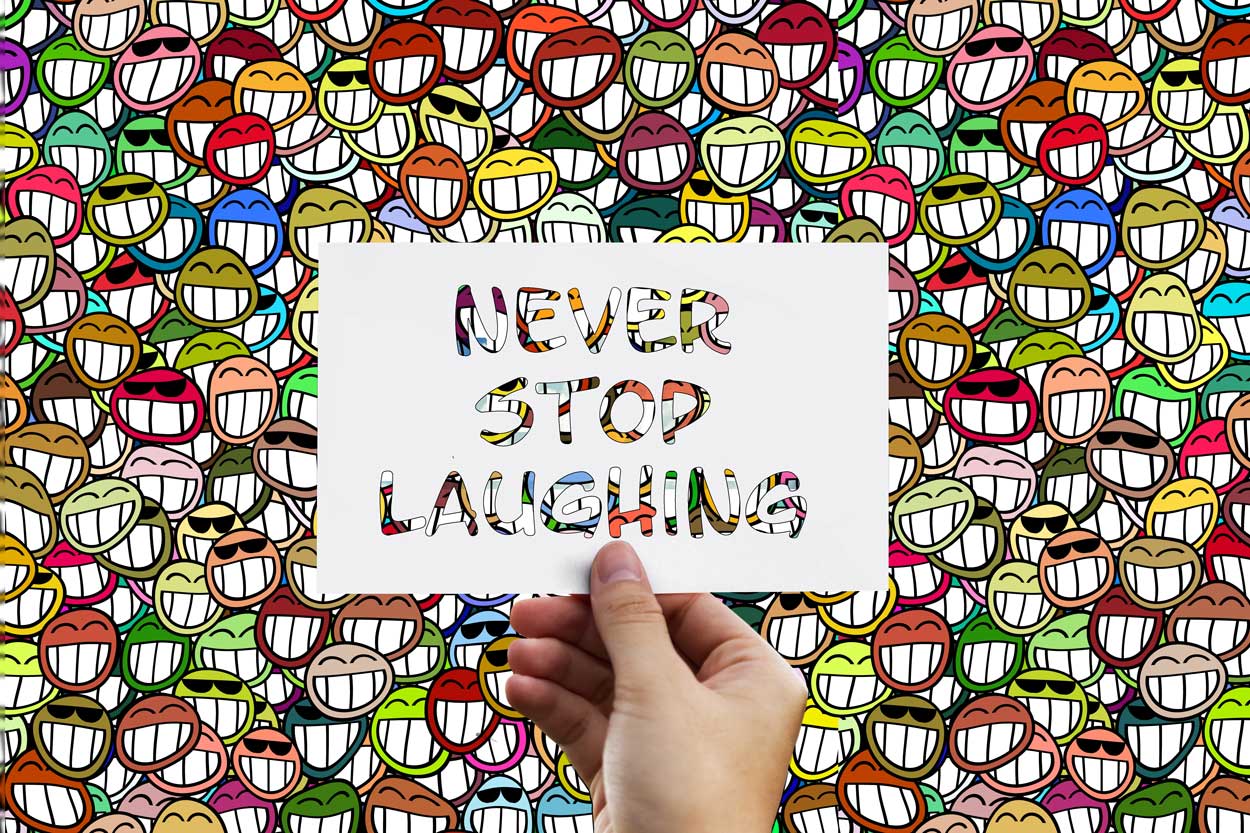 cartoon of smiling faces