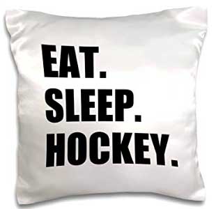 Eat Sleep Hockey Pillow Case