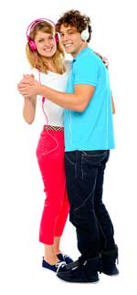 teenagers dancing