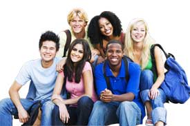 group of teenagers