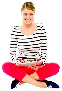 girl with computer