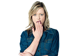 woman yawning