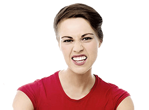 sneering woman