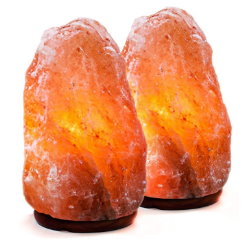 2 Himalayan Pink Salt Lamps